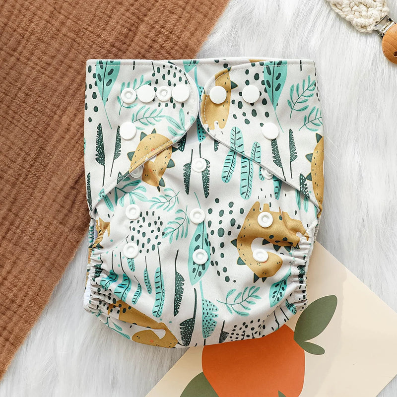 Pañales de tela para bebé, impermeables, reutilizables, ajustables, ecológicos, 100 % poliéster.