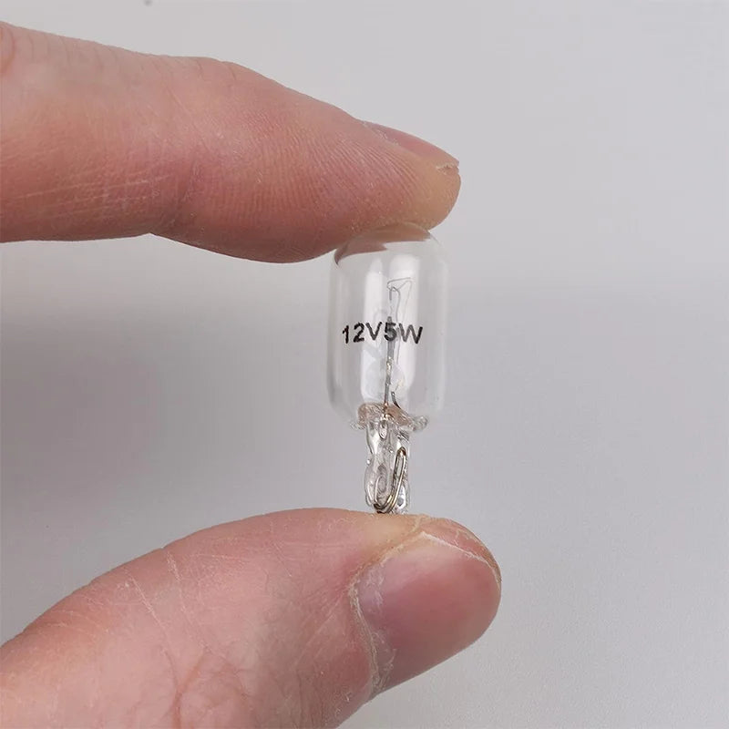 10 Pcs Warm White Auto Halogen Lamp T10 W5W 194 158 12V 5W  Marker Wedge License PlateLight Bulb Instrument Light