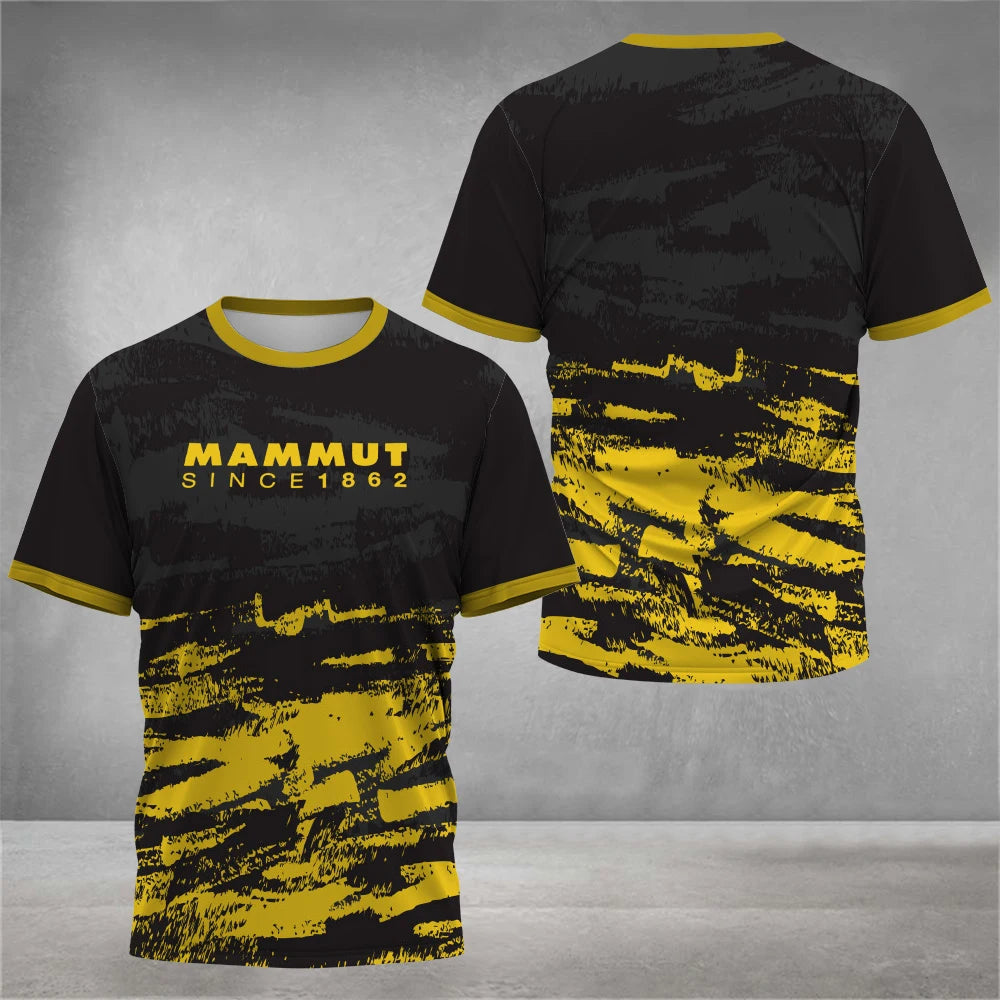 Camiseta de senderismo para hombre, con diseño impreso en 3D, ideal para escalada en pared, trail running, camping y drifting.