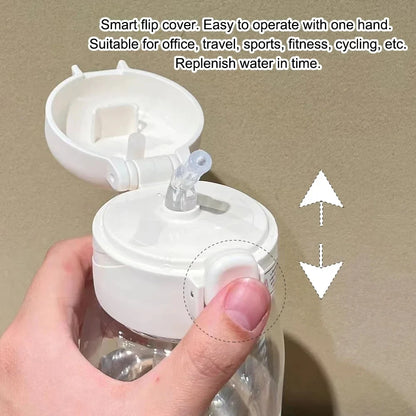 600/400ML Lilo&Stitch Straw Bottles Disney Drinking Office Transparent Portable Anti Drop Children's Water Bottle PC Material