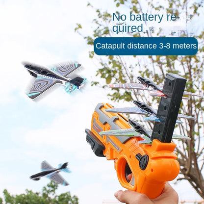 Lanzador de aviones de juguete para niños, divertido avión de espuma para exteriores, juguete interactivo entre padres e hijos, juguete volador deportivo para niños, regalo