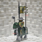 New Medieval Knights Red Lion Black Eagle Castle Soldier Green Dragon Action Figures Cavalry Building Block Military Toy Gifts