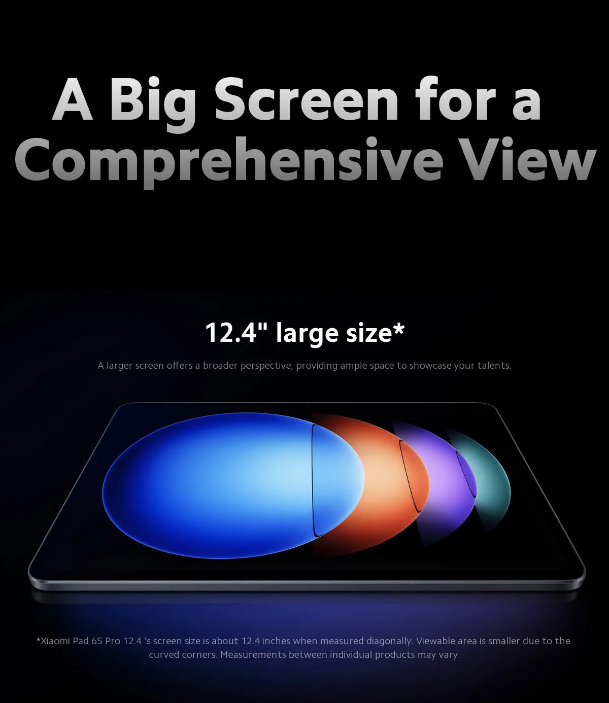 Versión global Xiaomi Pad 6S Pro Snapdragon® 8 Gen 2 HyperOS Pantalla 3K de 12,4" y 144 Hz HyperCharge de 120 W 10 000 mAh (típico) Batería de 120 W