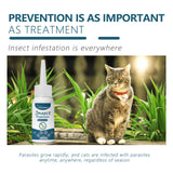 YEGBONG 50ml Flea Tick Control Liquid for Dogs Cats Fast Acting Waterproof Prevention with Gentle Plant Extracts Odorless Formul
