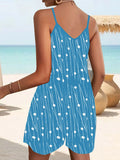 Summer Ethnic Women's Jumpsuit Fashion Tie Dye Striped Print Short Playsuits Elegant Strap Shorts Plus Size Romper Casual Beach