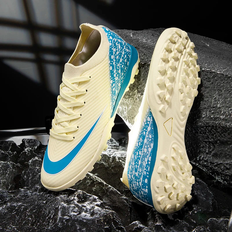 Nuevas botas de fútbol para exteriores, botas de fútbol con clavos largos para interiores, zapatillas TF/FG de alta calidad y muy vendidas, zapatillas deportivas para exteriores para partidos.