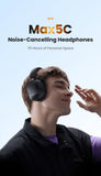 UGREEN Max5c Wireless Bluetooth Headphones ANC 43dB Active Noise Cancellation Hi-Res LDAC 75H Spatial Audio Earphones Headset
