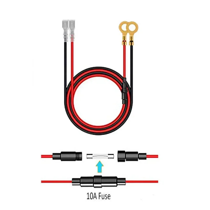 USB Charger Socket Cable 60cm Cigarette Lighter Wire Harness Connector Cord With 10A Fuse for Car Marine Motorcycle ATV RV Refit