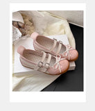 Women Flats Bow Ballet Dance Mary Jane Shoes Summer Sandals 2024 Fashion New Brand Dress Designer Casual Shallow Zapatos Mujer