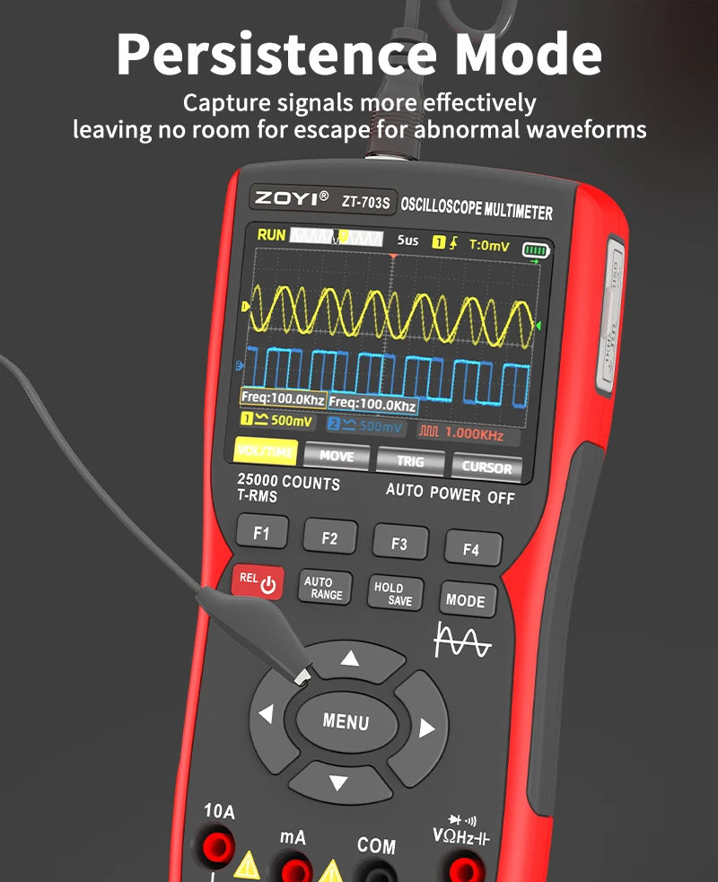 ZOYI Two-channel oscilloscope ZT-703S multifunction signal generator 3-in-1 high-precision electrician