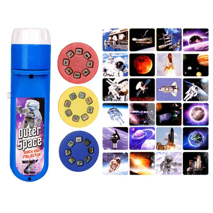 Child Early Education Projector Slide Story Machine Bedtime Toy Girl Boy Lamp Glowing Kids Lightstick Flashlight Toy Education