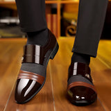 Men's Luxury Lacquer Oxford Wedding Shoes, Pointed Toe Dress Shoes for Men, Classic Business Men's Leather Shoes, Big Size 38-48