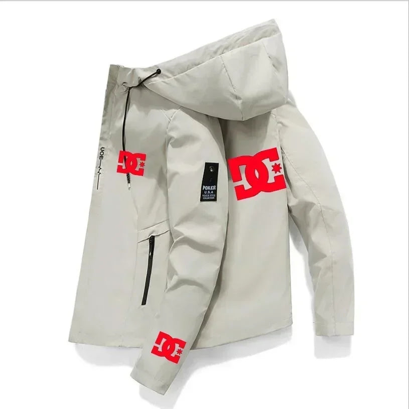 Nueva chaqueta impermeable de pesca para hombre de DC, primavera/otoño, sudadera con capucha, cortavientos, ropa deportiva, prendas de abrigo.