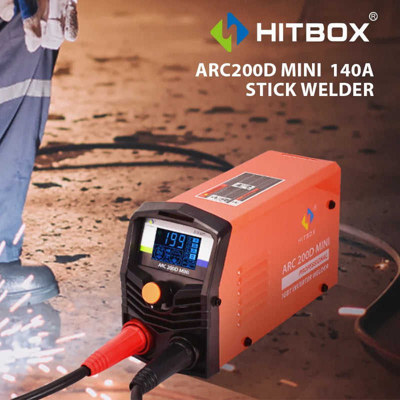 HITBOX ARC200D Welding Machine 2 in 1 ARC MMA LIFT TIG MINI IGBT Inverter LED Digital Display Protable Home Welder 220V 10-200A