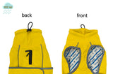 Waterproof Dog Raincoat with Reflective Strips and Adjustable Hood - Red, Yellow, Navy Blue