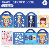 Kids' Reusable DIY Sticker Books Multi-Theme Bubble Sticker Jelly Stickers Portable Montessori Sticker Toy Gifts for Children