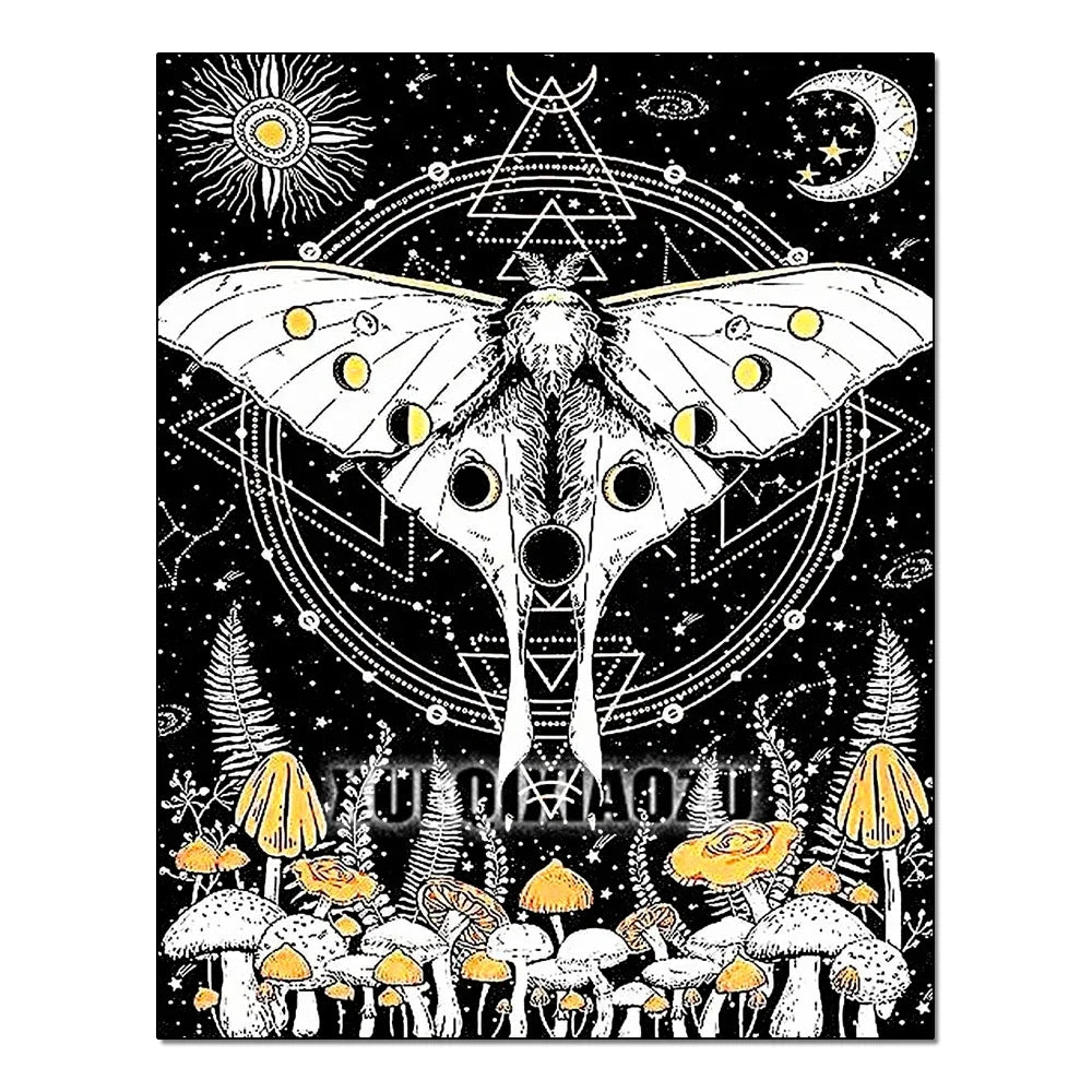 5D Diamond Painting Kits for Adults, Full Round Diamond Art Butterfly, Very Suitable for Beginners and Gifts for Wall Home Decor