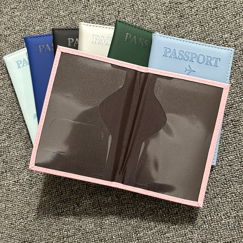 Funda de pasaporte personalizada con nombre en color dorado, billetera de viaje para hombre y mujer, porta pasaporte personalizable con nombre, tarjetero de presentación
