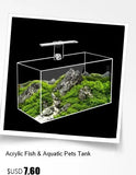 Acrylic Ultra White Fish & Aquatic Pets Tank Open Aquarium Light Table Top Small Rectangular Water Plant Turtle Tank Customized