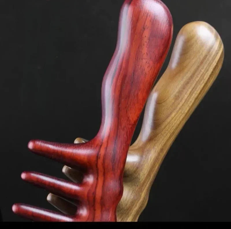 Peine de madera de sándalo verde natural hecho a mano para cabello rizado con dientes anchos, cepillo de masaje desenredante de madera antiestático para mujeres.