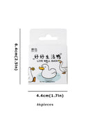 Etori Life46pcs/pack Good Life Duck Album decorative stickers Self-adhesive stickers for DIY student stationery notebook diary