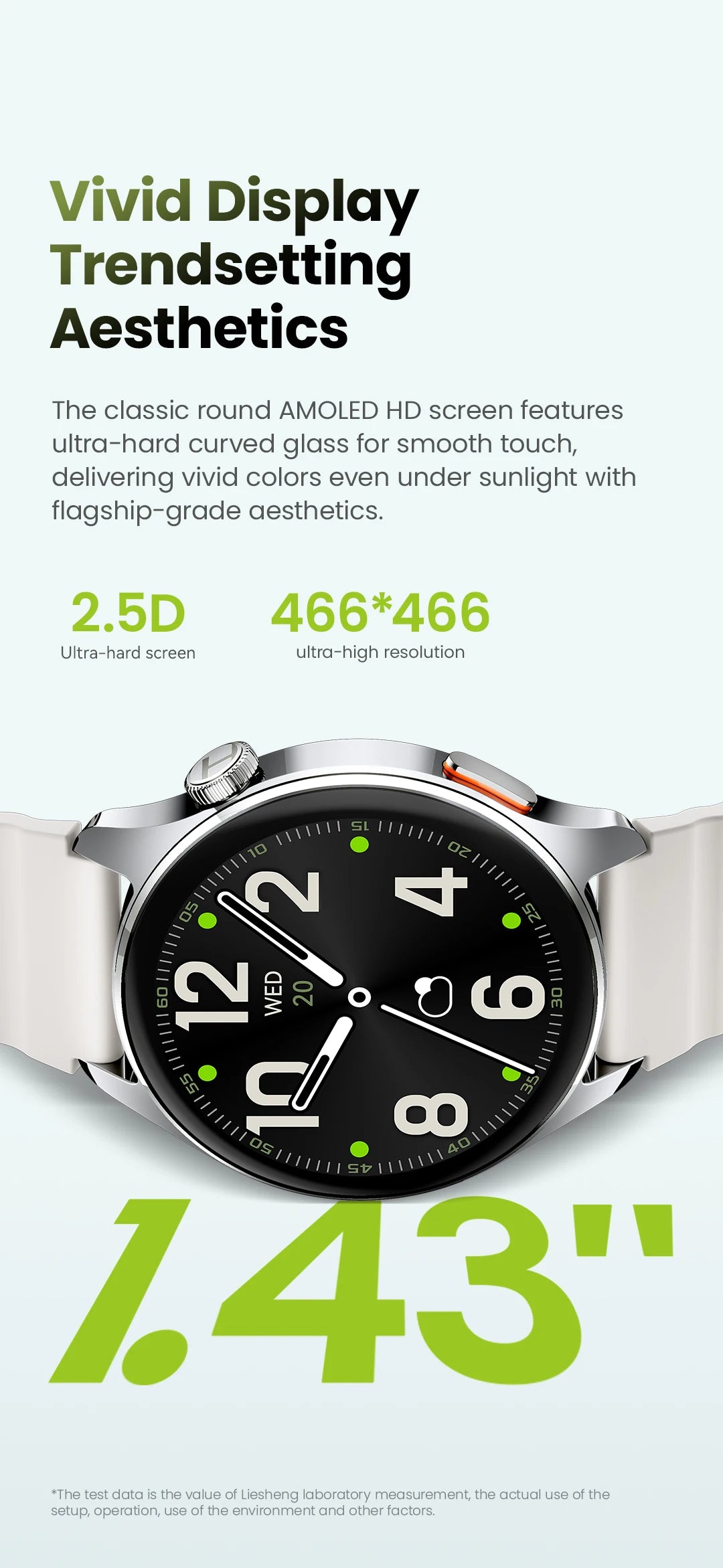 HAYLOU Watch 4S(HF012) GPS Smartwatch 1.43” HD AMOLED 5 Satellite GPS Positioning 120+ Workout Modes Sport Fitness Smart Watch