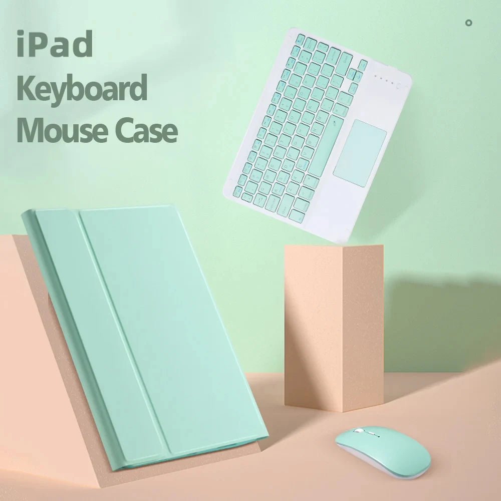 For iPad 5th Gen 2017 6th Gen 2018 9.7inch Case, Bluetooth keyboard case for iPad Air 1st 2nd Pro 9.7inch