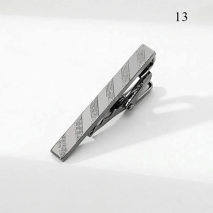 New Metal Silver Color Tie Clip For Men Wedding Necktie Tie Clasp Clip Gentleman Ties Bar Crystal Tie Pin For Men's Accessories