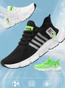 Breathable Mesh Men Shoes Trendy Lightweight Walking Flats Plus Size Male Tennis Sneakers Outdoor Running Fitness Shoes 2024