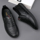 Men Leather Shoes Breathable Business Summer Slip on Loafers Man Casual Black Flats Driving Walking Shoes Moccasins
