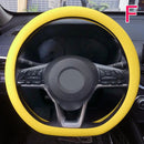 Car Silicone Steering Wheel Cover Men's And Women's Summer Fashion Sweat Wicking Non-slip All-season Model Thin And Soft
