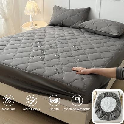 Bedspreads Cover Fitted Bed Sheets Waterproof Mattress Coverlets Elastic Band Protector Pads for Single/Double/King/Queen Bed