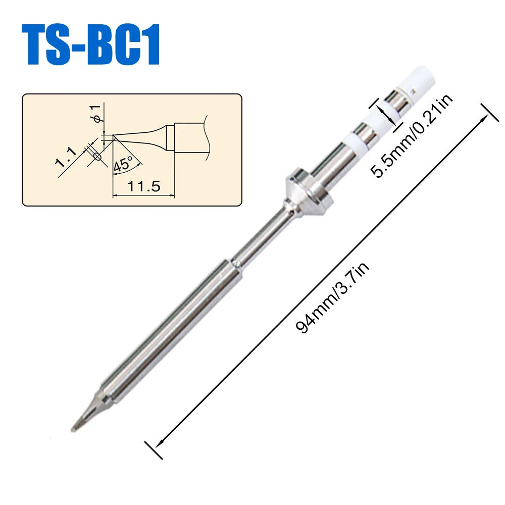 Puntas de repuesto para soldador Pine64 TS100 TS101. Varios modelos de punta para soldador eléctrico Pinecil V2, serie TS, BC2 ILS.