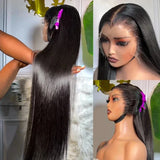 Peruca lace frontal cabelo humano liso hd - Densidade 250%