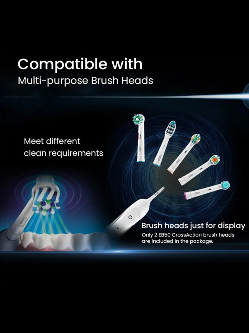 Oral B Rotation Electric Toothbrush DB5010 AA Battery 9600 Rpm Cross Action Cleaning Teeth Tooth Brush with Brush Refills