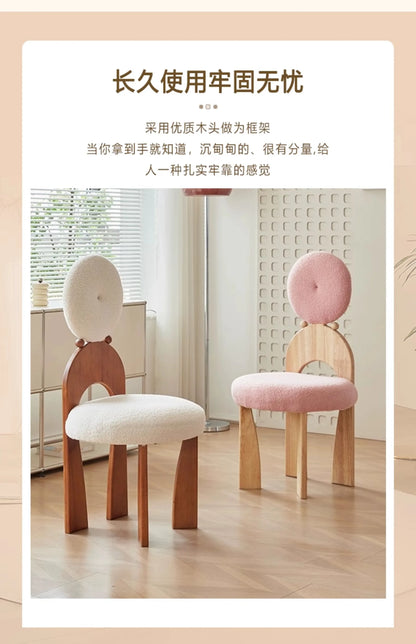 Nordic Bedroom Makeup Chair Modern Dresser Accent Wooden Dining Chair Luxury Relax Minimalist Design Home Furniture Cadeira LLMC
