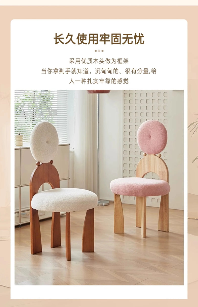 Nordic Bedroom Makeup Chair Modern Dresser Accent Wooden Dining Chair Luxury Relax Minimalist Design Home Furniture Cadeira LLMC
