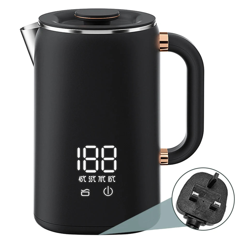 Electric Water Boiler Kettle for Tea Coffee 5 Levels Temperature Control Auto Shut Off Double Layer Insulated Hot Water Kettle