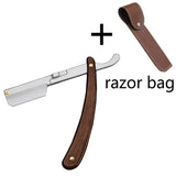 Stainless Steel Folding Shave Knife Beard Straight Razor Hair Dressing Tool Men Manual Convenience Hair Trimmer Shaver Barbeador