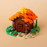 MOC Notice Board Building Blocks Bee Farm Fountain Bonfire Stove Medieval Town Street View Water Wall Bridge Road Sign Brick Toy