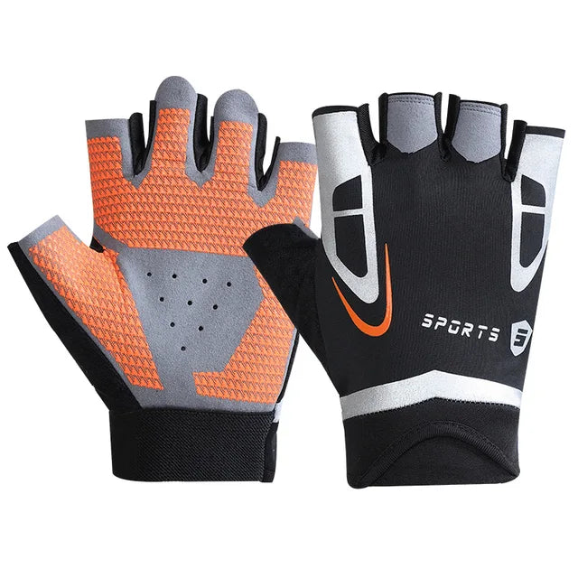 Professional Gym Fitness Gloves Power Weight Lifting Women Crossfit Workout Bodybuilding Half Finger Hand Protector 