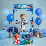 Disney Lilo And Stitch Photo Booth Frame Props Children's 1st Birthday Party Shooting Background Props Baby Party Decoration