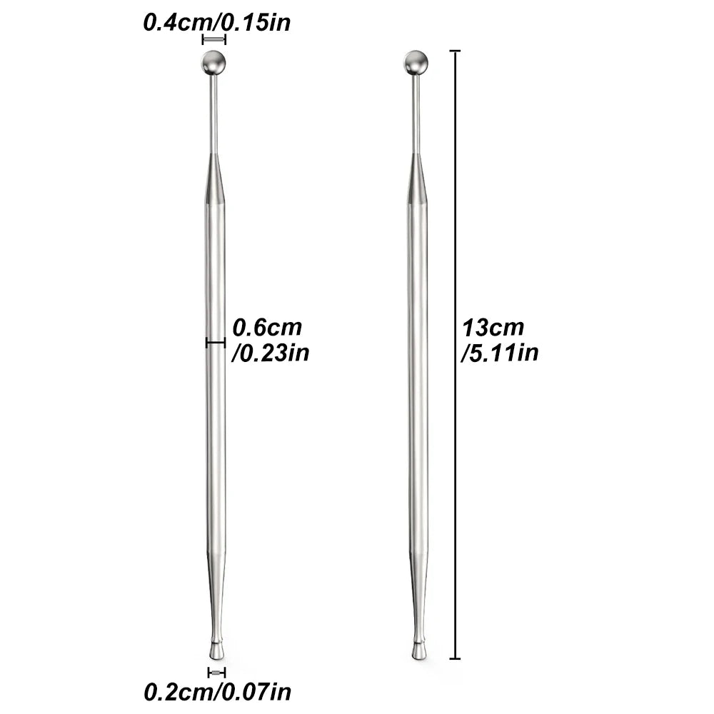 Ears Acupuncture Point Probe Massage Tool Painless Stainless Steel Portable Acupoint Detecting Pen Facial Reflexology Tool