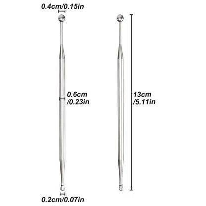 Ears Acupuncture Point Probe Massage Tool Painless Stainless Steel Portable Acupoint Detecting Pen Facial Reflexology Tool