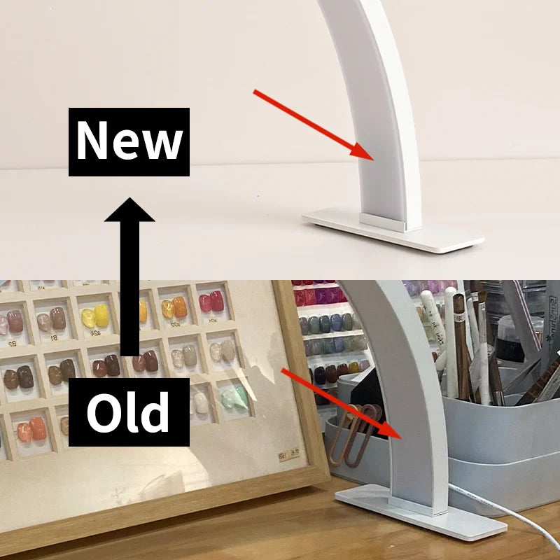 48W Half Moon Lamp For Nail Desk Dimmable 3000K-6000K Makeup Manicure Beauty Salon Touch Switch LED Light Half Moon Nail Lamp