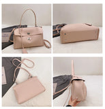 Casual Large Capacity Lychee Pattern Single Shoulder Slant Cross Bag Versatile Underarm Bag Simple Stylish Tote Bag