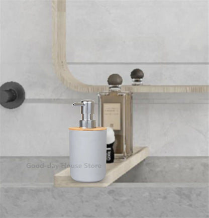 Bathroom Accessories Set Soap Dispenser Bottle Dish Washroom Toothbrush Holder Cup Suit Lotion Rack Toilet Brush Garbage Can