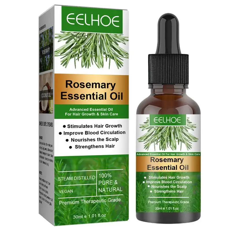 Óleo essencial de alecrim para o crescimento do cabelo, produto orgânico para o couro cabeludo, nutritivo, brilhante, saudável