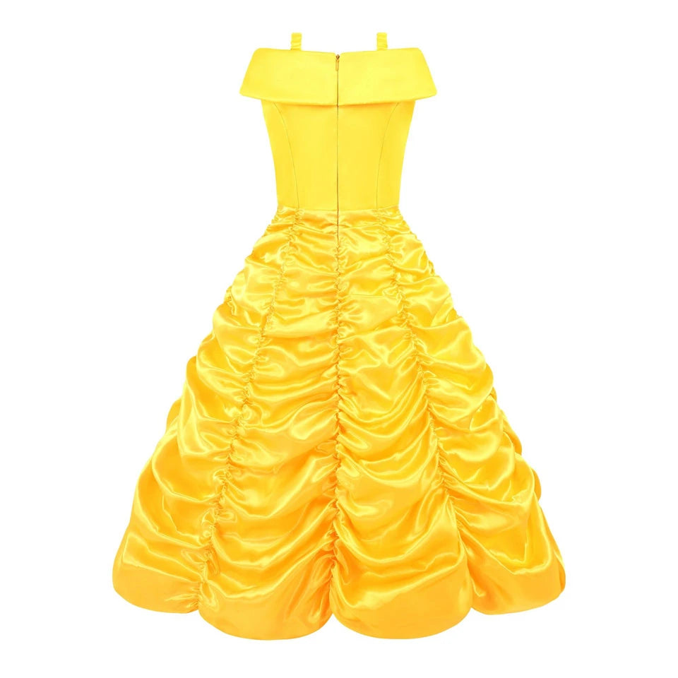 Children's Halloween Role Play Fairy Princess Belle Dress Xmas Carnival Masquerade Performance Birthday Party Fancy Girl Clothes
