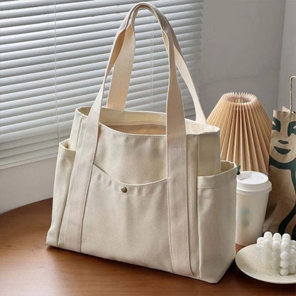 Bolsas de lona de gran capacidad para el trabajo, los desplazamientos, el bolso de mano, el estilo universitario, el bolso de hombro para libros, bolsos para mujer